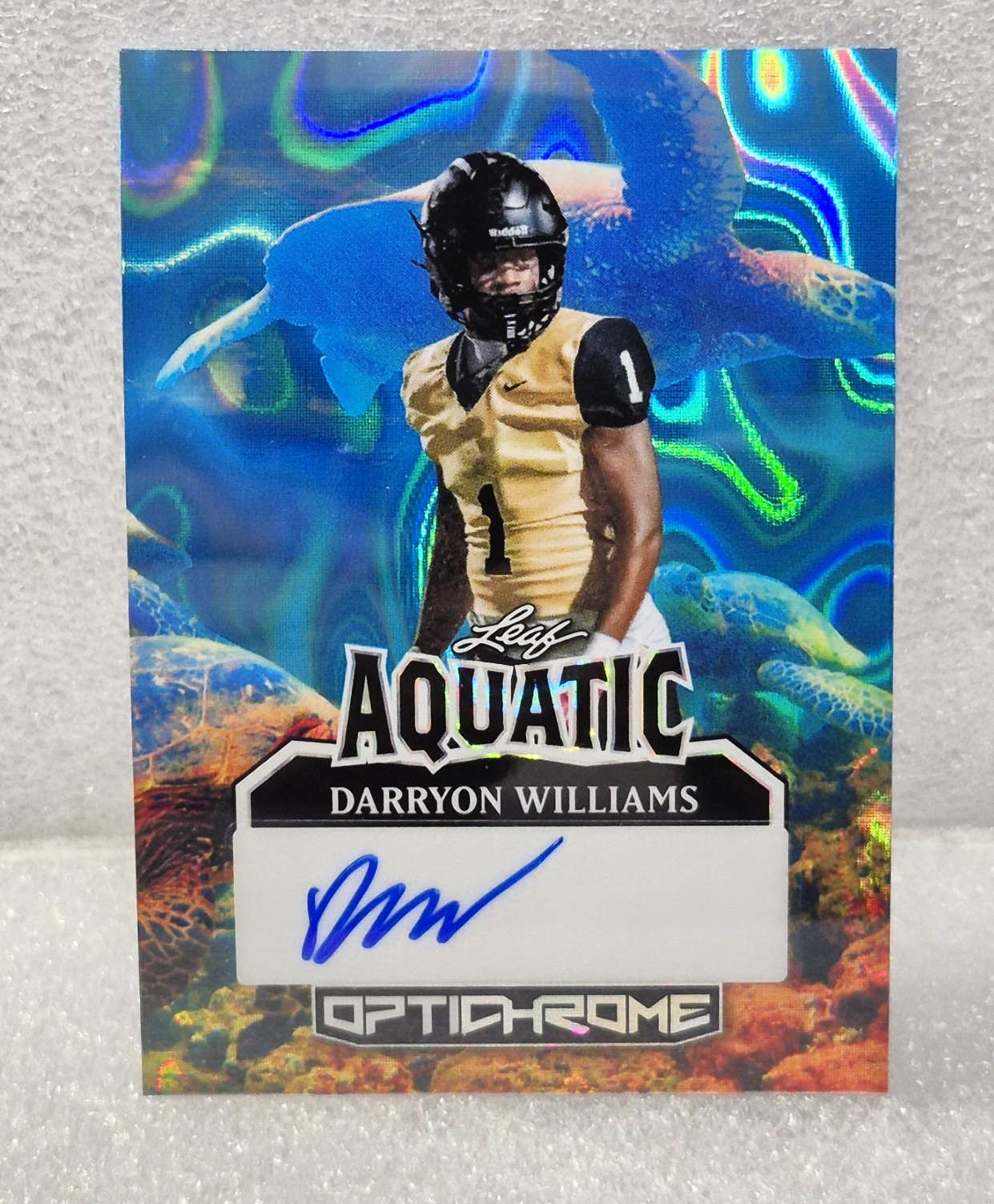 2025 Leaf Optichrome Aquatic Lava Turtle Darryon Williams Rookie Auto 1/1 #A-DW1