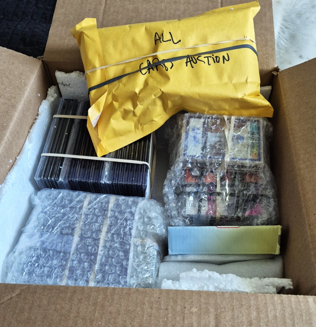 Over 100 Cards in Large Priority USPS Box 21 Graded All Auto Most others are Auto Cards 