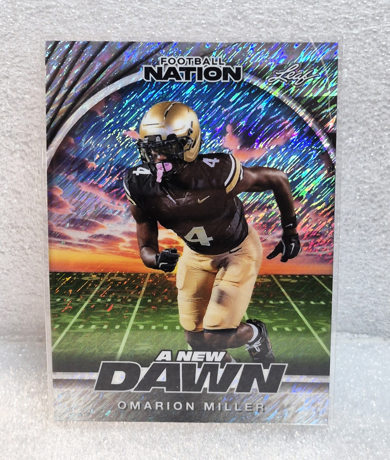 Omarion Miller 1/1 2025 Leaf Football Nation New Dawn Shimmer Sun Devils