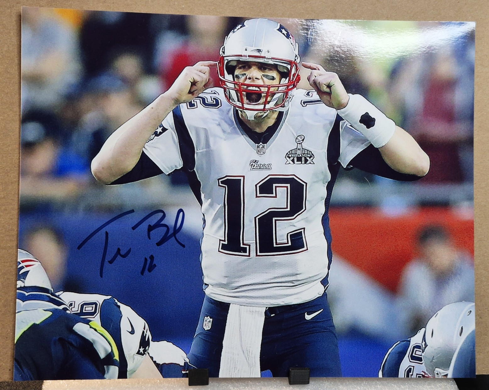 "New England Patriots" Tom Brady Signed 10X8 Color Photo