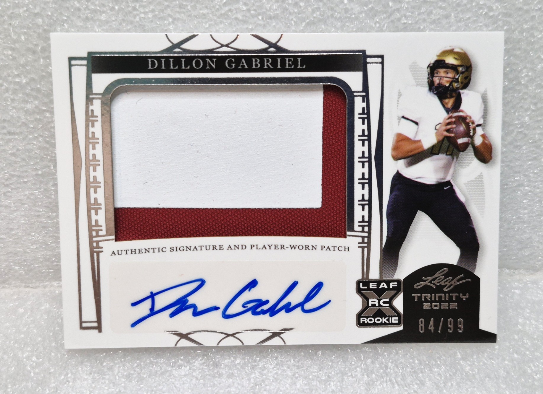 2022 Leaf Trinity #PA-DG1 DILLON GABRIEL Patch Autograph RC (RPA) 84/99
