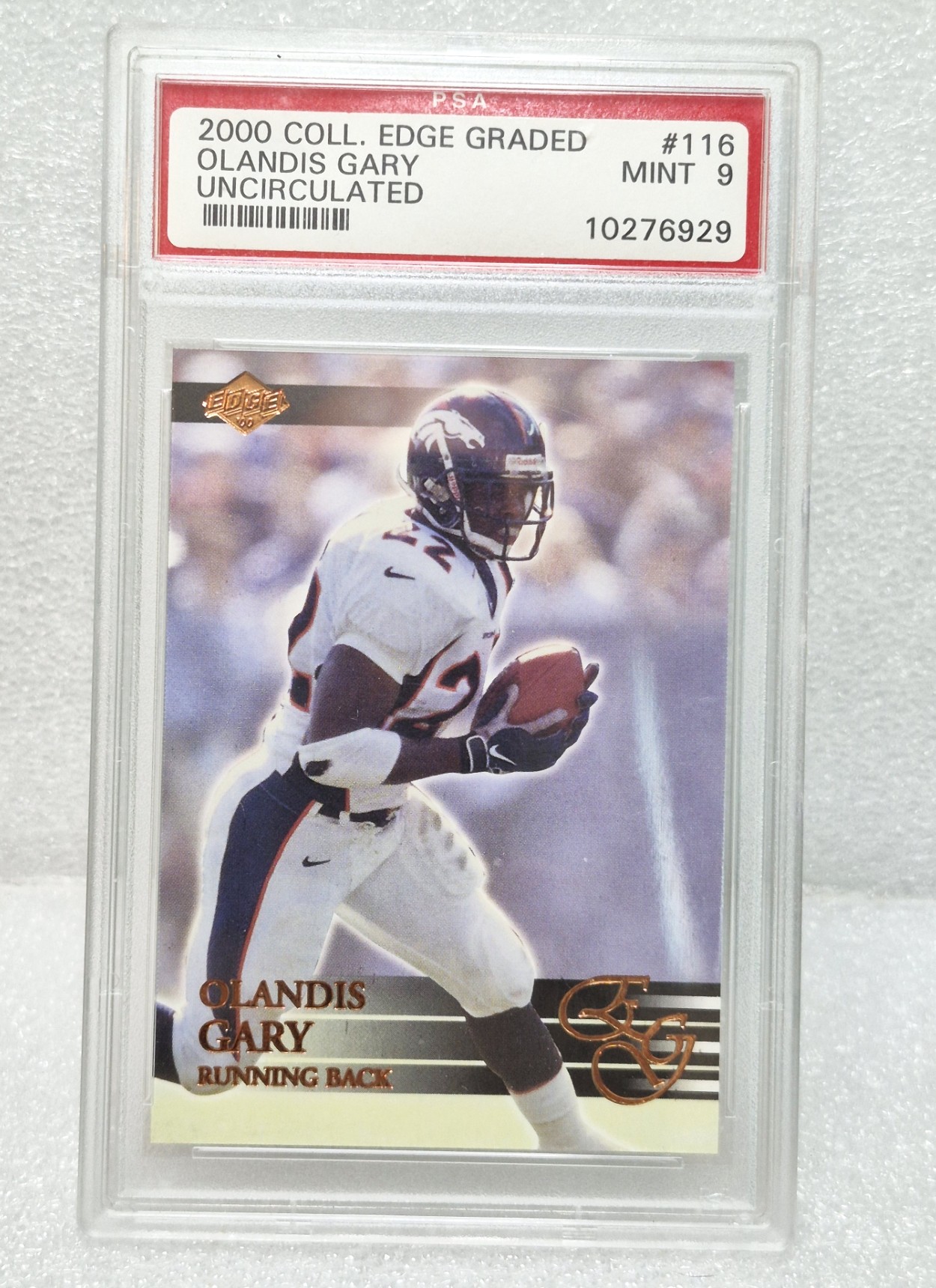 2000 Collector's Edge Graded Olandis Gary Uncirculated #116 PSA Graded 9 Mint