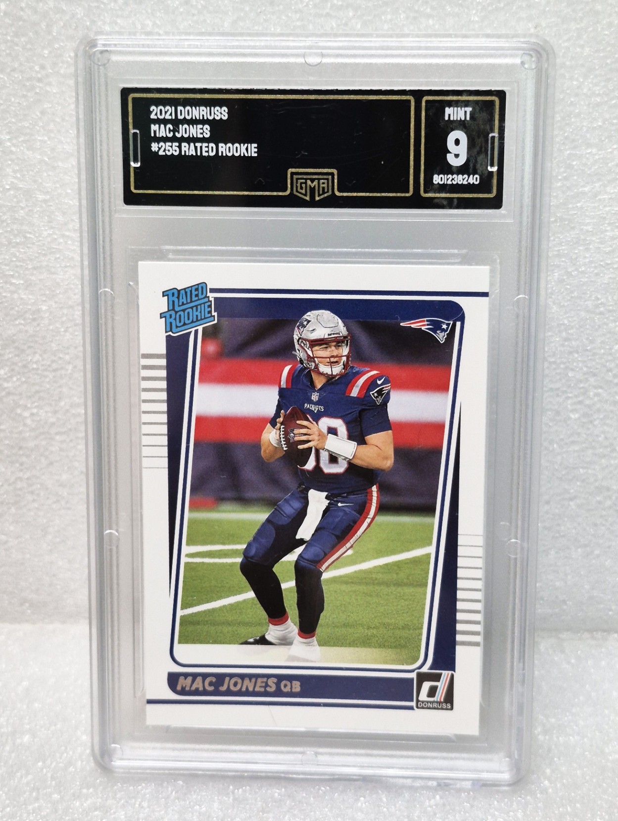 2021 Panini Donruss Rated Rookie Mac Jones #255 GMA 9 MINT RC