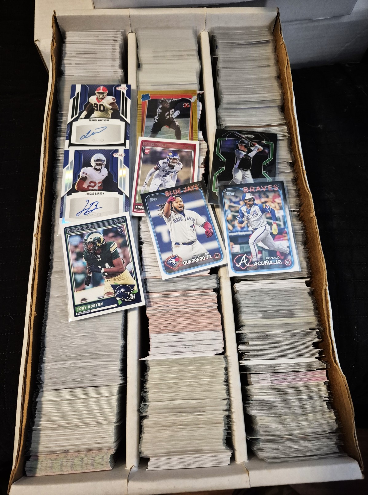 Large Box of Sports Cards Liquidation Sale