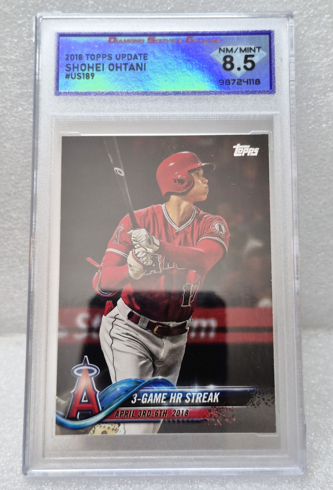 2018 Topps Update Shohei Ohtani RC DSG 8.5 NM-MT #US189