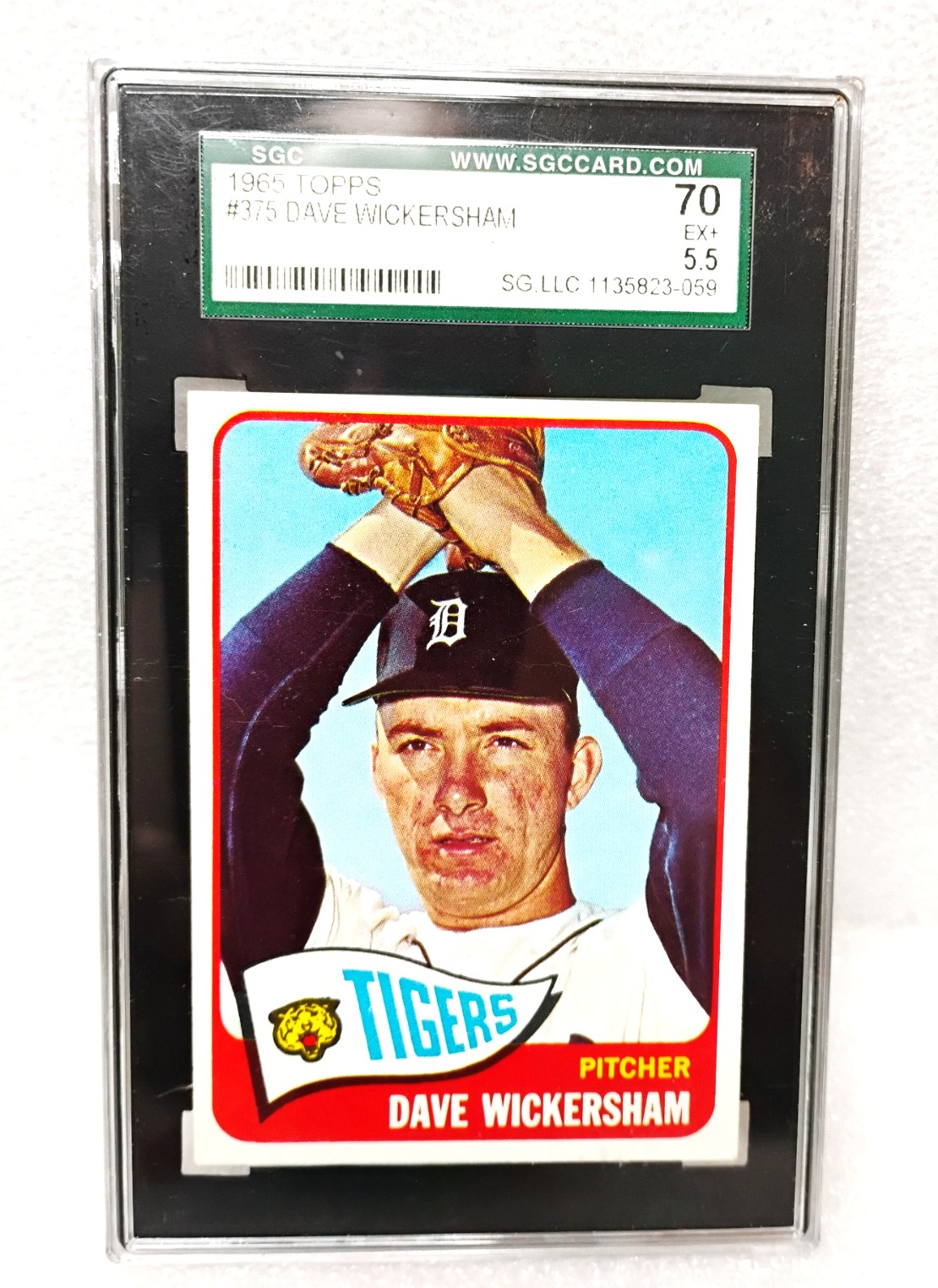 Dave Wickersham Card 1965 Topps #375 SGC 5.5