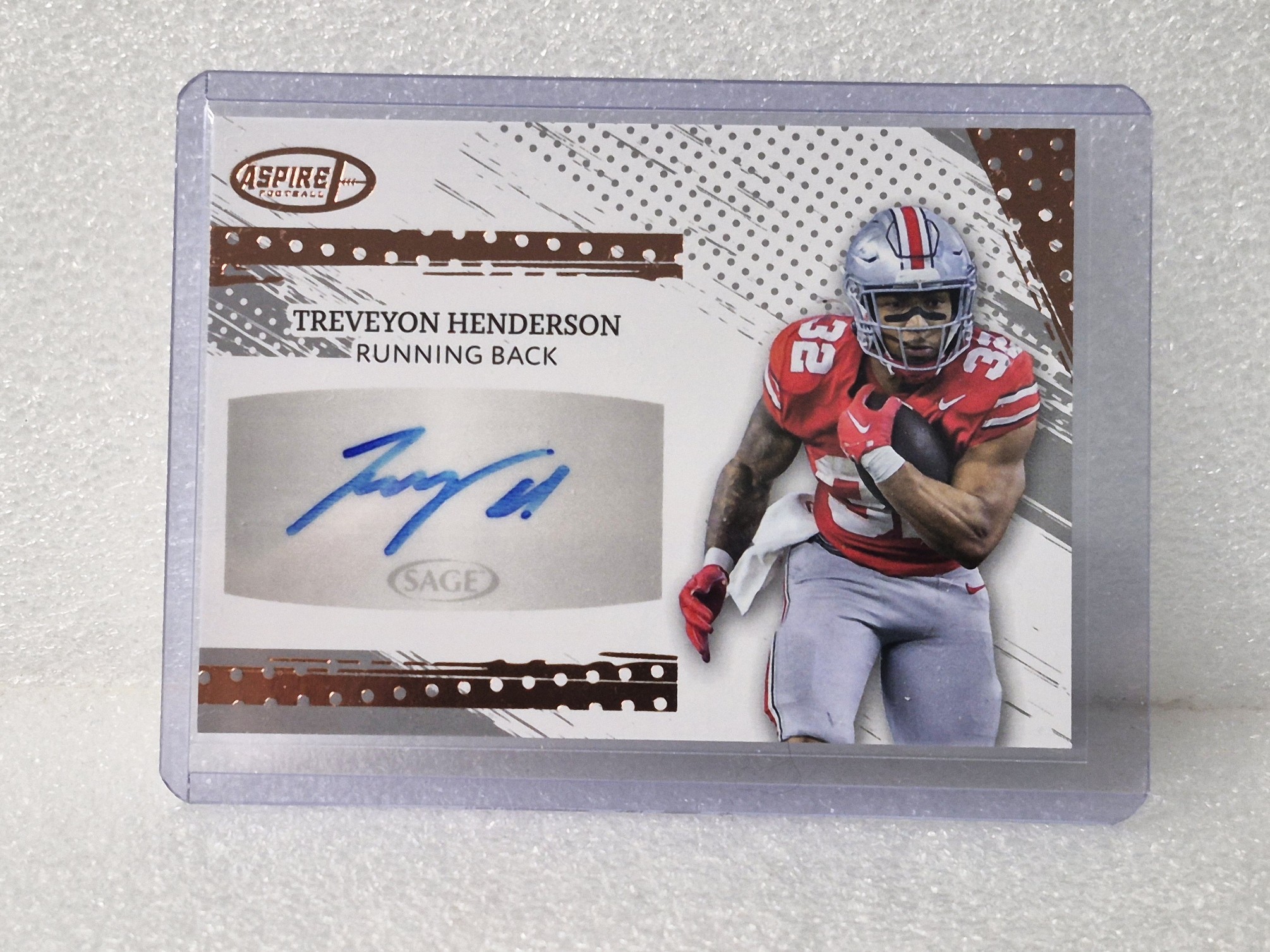 2025 Sage aspire Treveyon Henderson Auto Gold #ASP-TH2 New England Patriots