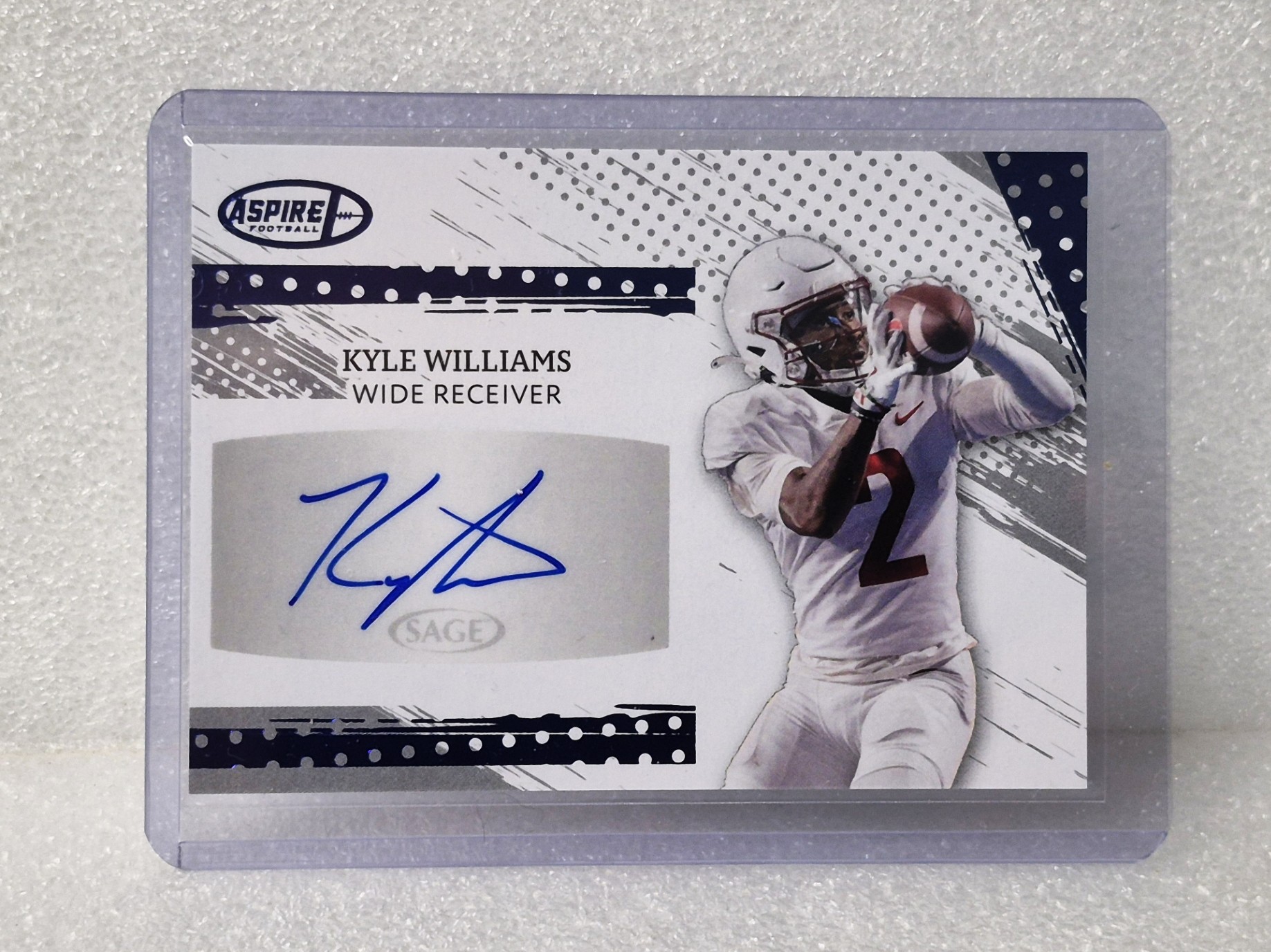 2025 SAGE Aspire Blue Kyle Williams Auto #ASP-KW New England Patriots