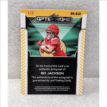 Bo Jackson 2025 Leaf Optichrome Red Shimmer 1/2 Color Match Ohio State