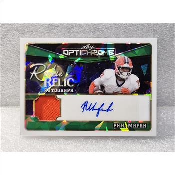 2025 Leaf Optichrome Rookie Relic Green Crystals 2/6 Phil Mafah #RA-PM1 Auto