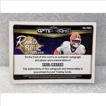 2025 Leaf Optichrome Rookie Relic Green Crystals 2/6 Phil Mafah #RA-PM1 Auto