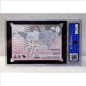 2022 Panini Illusions Illusionists Pink Malik Willis #I-13 Auto 06/25 ISA 10