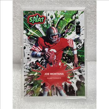 Joe Montana 2025 Wild Card SPLAT Green Lazer 2/2 Hall of Fame QB