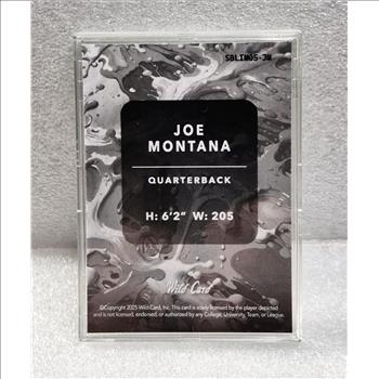 Joe Montana 2025 Wild Card SPLAT Green Lazer 2/2 Hall of Fame QB
