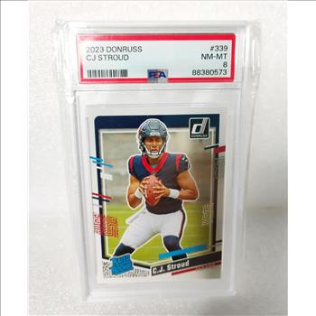 2023 Panini Donruss - Rated Rookie #339 C.J. Stroud (RC) PSA 8 Texans