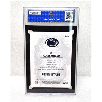 Cam Miller 2024 Onit Athlete Penn State Nittany Lions Autograph S-30 Auto ISA 10