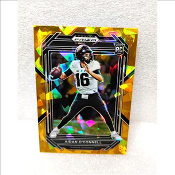 2023 Panini Prizm Draft Picks - Aidan O'Connell #108 Gold Ice Prizm (RC) Raiders