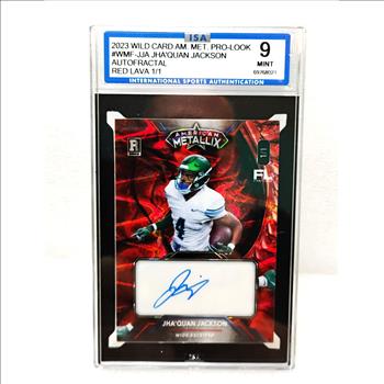 Jha'Quan Jackson 2023 Wild Card American Metallix RC Auto 1/1 Red Lava ISA 9