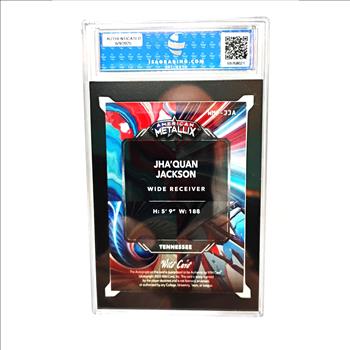 Jha'Quan Jackson 2023 Wild Card American Metallix RC Auto 1/1 Red Lava ISA 9