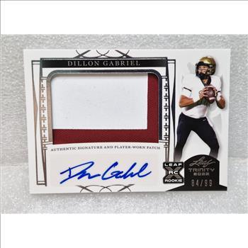 2022 Leaf Trinity #PA-DG1 DILLON GABRIEL Patch Autograph RC (RPA) 84/99