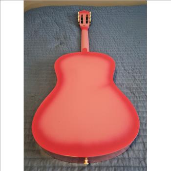 Lainey Wilson Pink Guitar with Signed Custom Insert Pickguard (JSA)