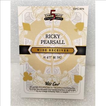 Ricky Pearsall 2024 Wild Card 5 Card Draw King of Hearts RC 49ers 1/2