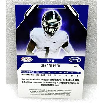 Jayden Reed 2023 Rookie Autograph Pink