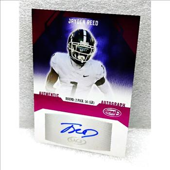 Jayden Reed 2023 Rookie Autograph Pink