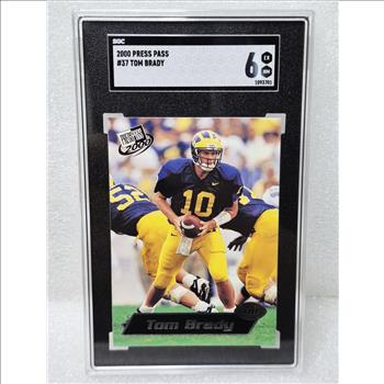 2000 Press Pass #37 TOM BRADY RC Rookie PATRIOTS! SGC 6 EX-NM GOAT MVP