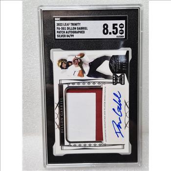 2022 Leaf Trinity Dillon Gabriel Player Worn Patch Auto Silver 84/99 #PA-DG1 Auto