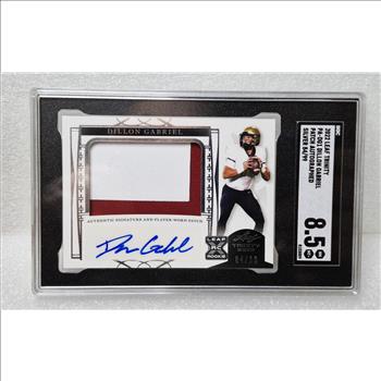 2022 Leaf Trinity Dillon Gabriel Player Worn Patch Auto Silver 84/99 #PA-DG1 Auto