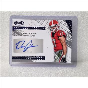 DAN JACKSON 2025 SAGE ASPIRE BLUE FOIL AUTOGRAPH DETROIT LIONS #ASP-DJ2