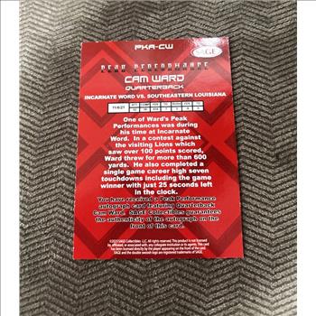 2025 Sage Peak Performance Football Cam Ward Rookie Auto Blue #PAK-CW