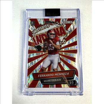 Fernando Mendoza QB 3/3 Rookie 2025 Wild Card Comix INDIANA UNDEFEATED 12-0