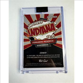 Fernando Mendoza QB 3/3 Rookie 2025 Wild Card Comix INDIANA UNDEFEATED 12-0