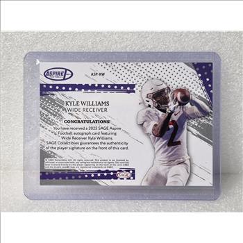 2025 SAGE Aspire Blue Kyle Williams Auto #ASP-KW New England Patriots