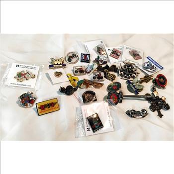 Collector Pins 32 Toys for Tots, Biker Pins and more