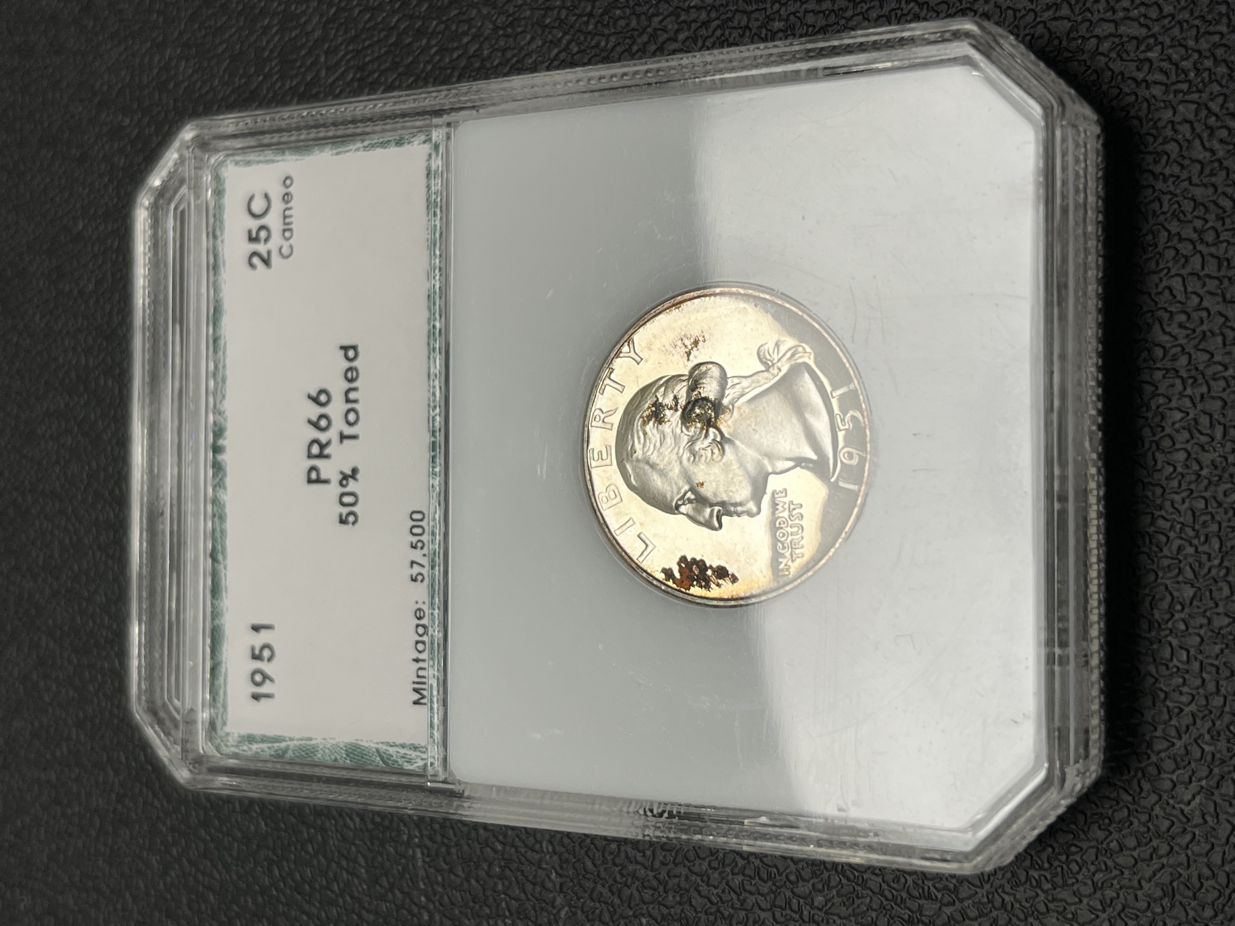 1951 PROOF WASHINGTON QUARTER PCI PR-66 SILVER COIN