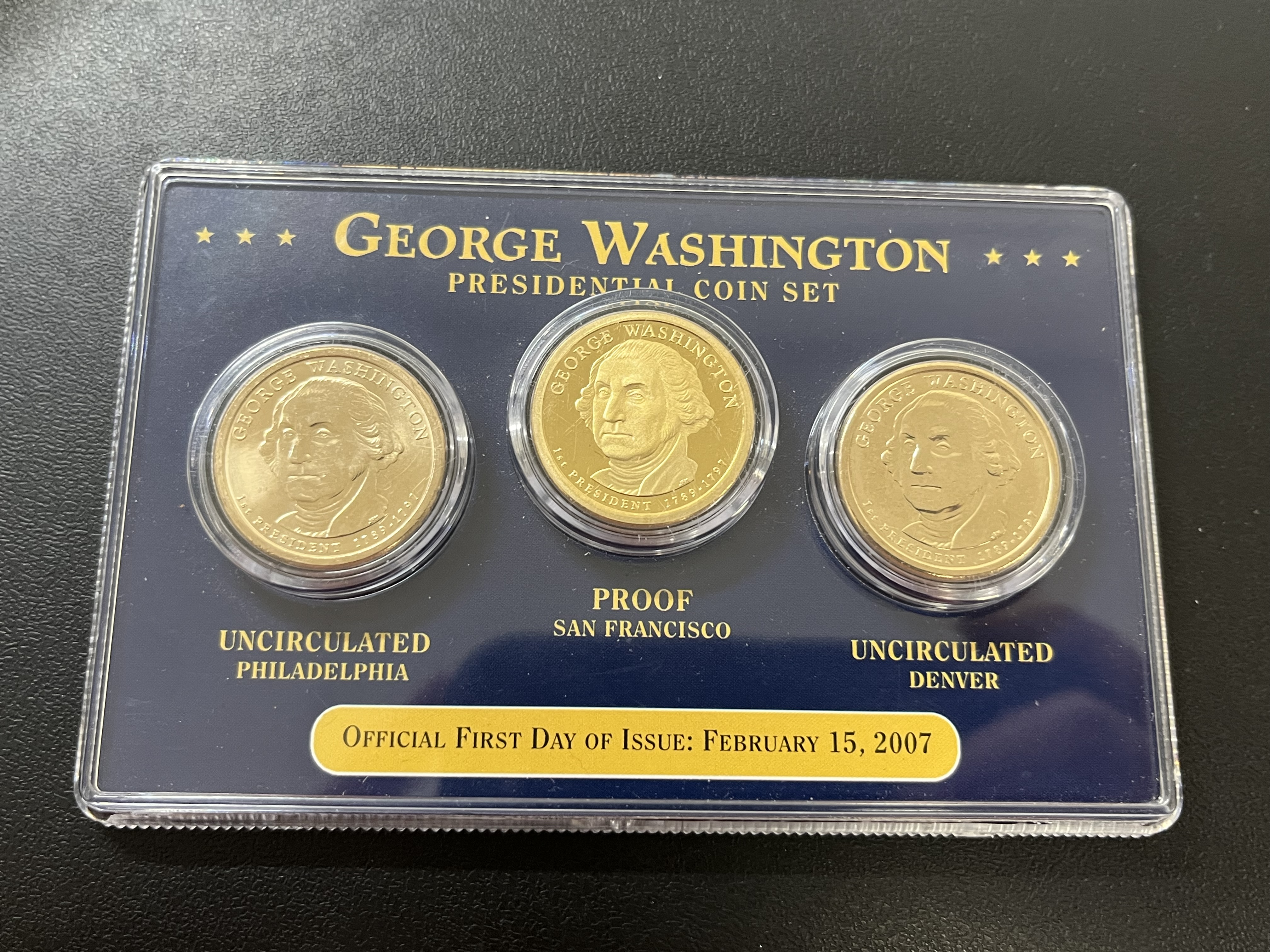 2007 GEORGE WASHINGTON PRESIDENTIAL DOLLAR COIN SET P+D + S