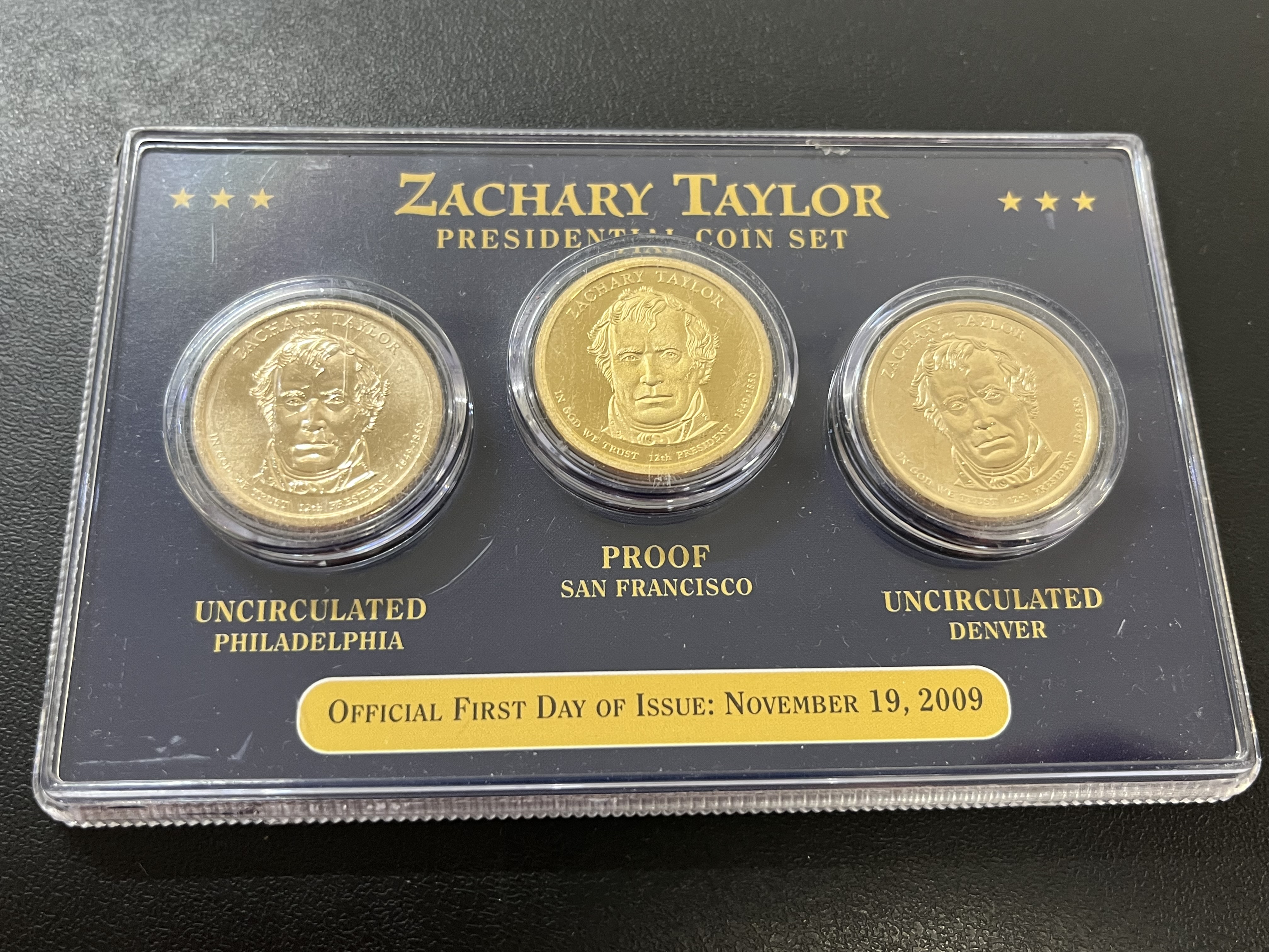 2009 ZACHARY TAYLOR PRESIDENTIAL DOLLAR COIN SET P+D + S