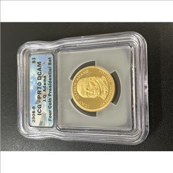 2008 S PROOF JOHN Q ADAMS DOLLAR ICG PR-70 DCAM