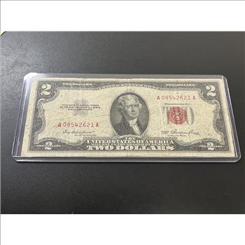 1953 2 DOLLAR RED SEAL - CURRENCY $2 NOTE