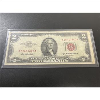 1953 A 2 DOLLAR RED SEAL - CURRENCY $2 NOTE