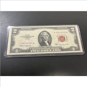 1953 C 2 DOLLAR RED SEAL - CURRENCY $2 NOTE
