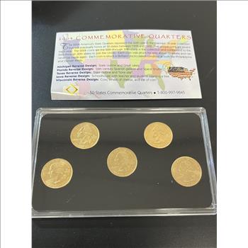 2004 GOLD PLATED COINS STATE QUARTER SET - WITH COA