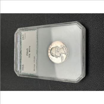 1955 PROOF WASHINGTON QUARTER PCI PR-65 SILVER COIN