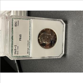 1969 S PROOF KENNEDY HALF PCI PR-65 CAMEO - SILVER COIN