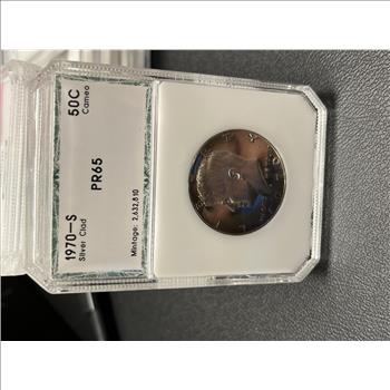 1970 S PROOF KENNEDY HALF DOLLAR PCI PR-65 CAMEO - SILVER PROOF