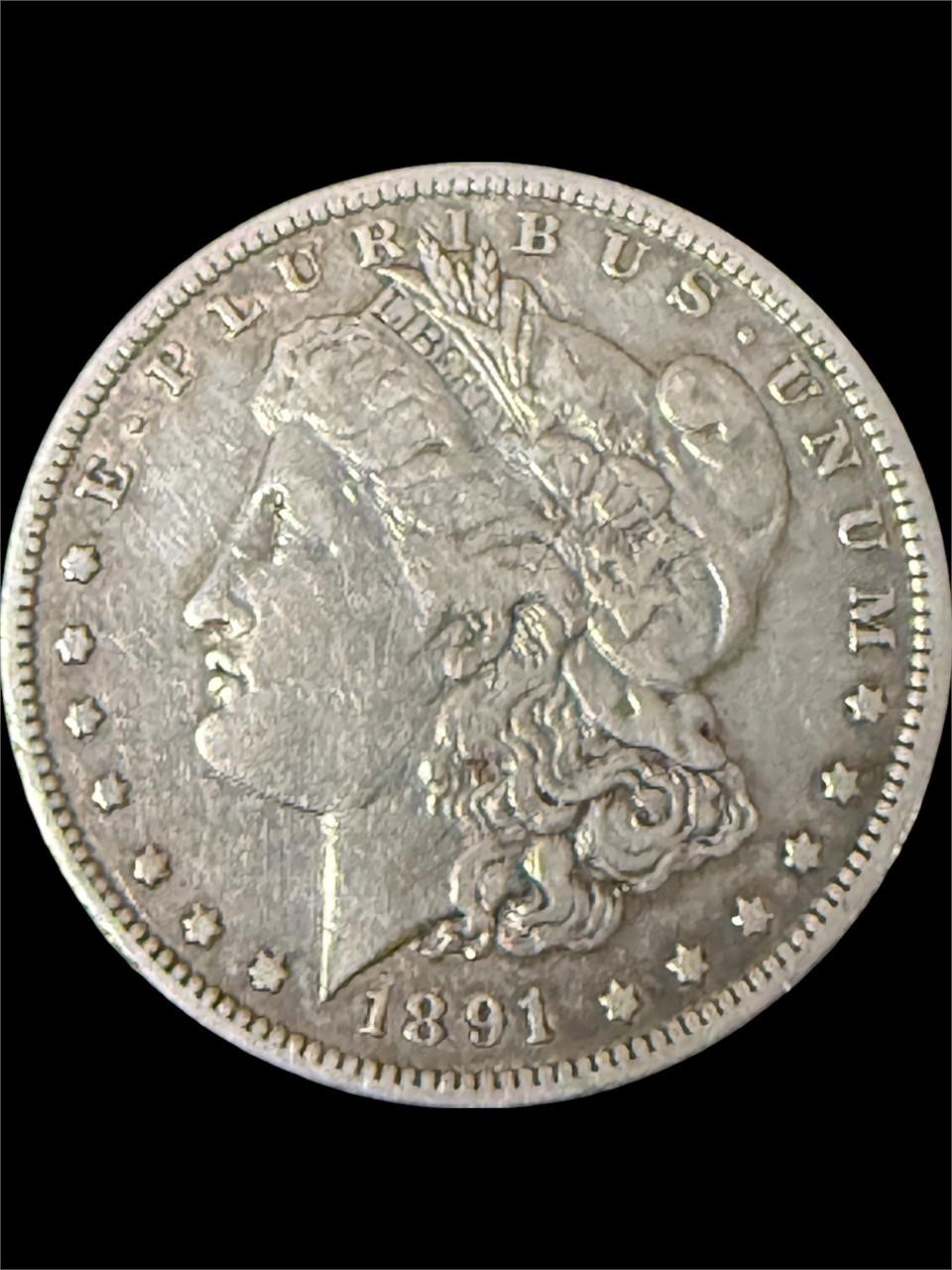 1891-O Morgan Silver Dollar