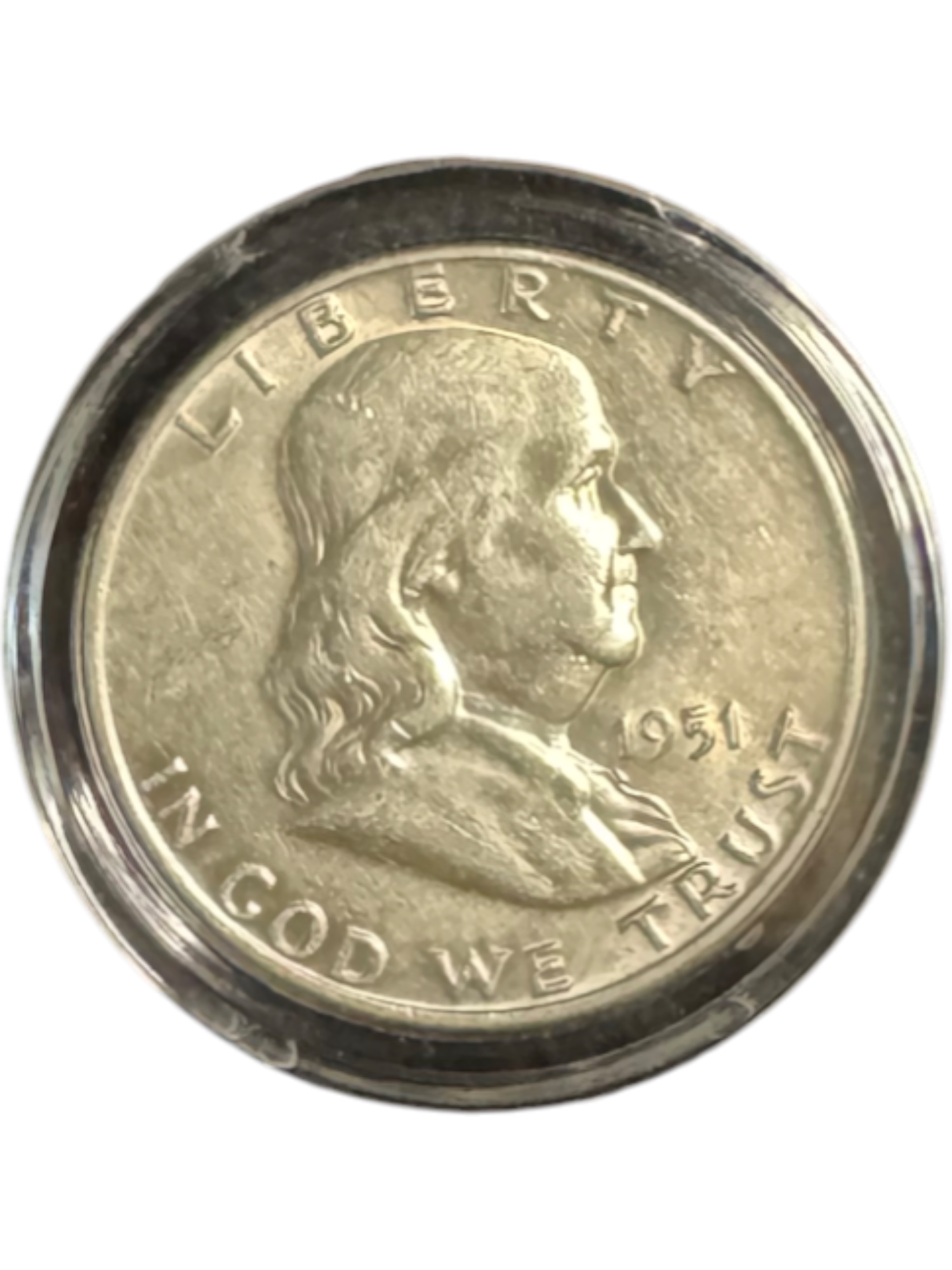 1951-D Benjamin Franklin Silver Half Dollar